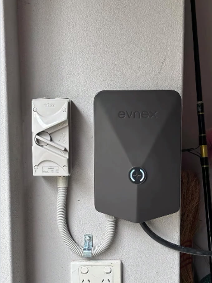 Evnex EV charger installed on a Northern Beaches home