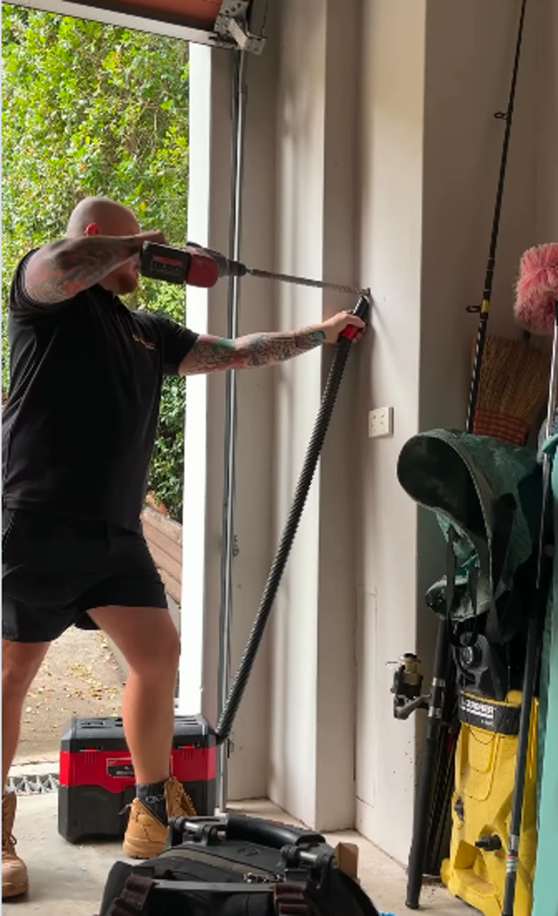 Garage wiring and door work