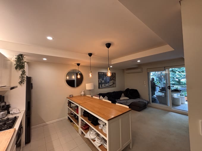 LED downlights and pendant lighting install